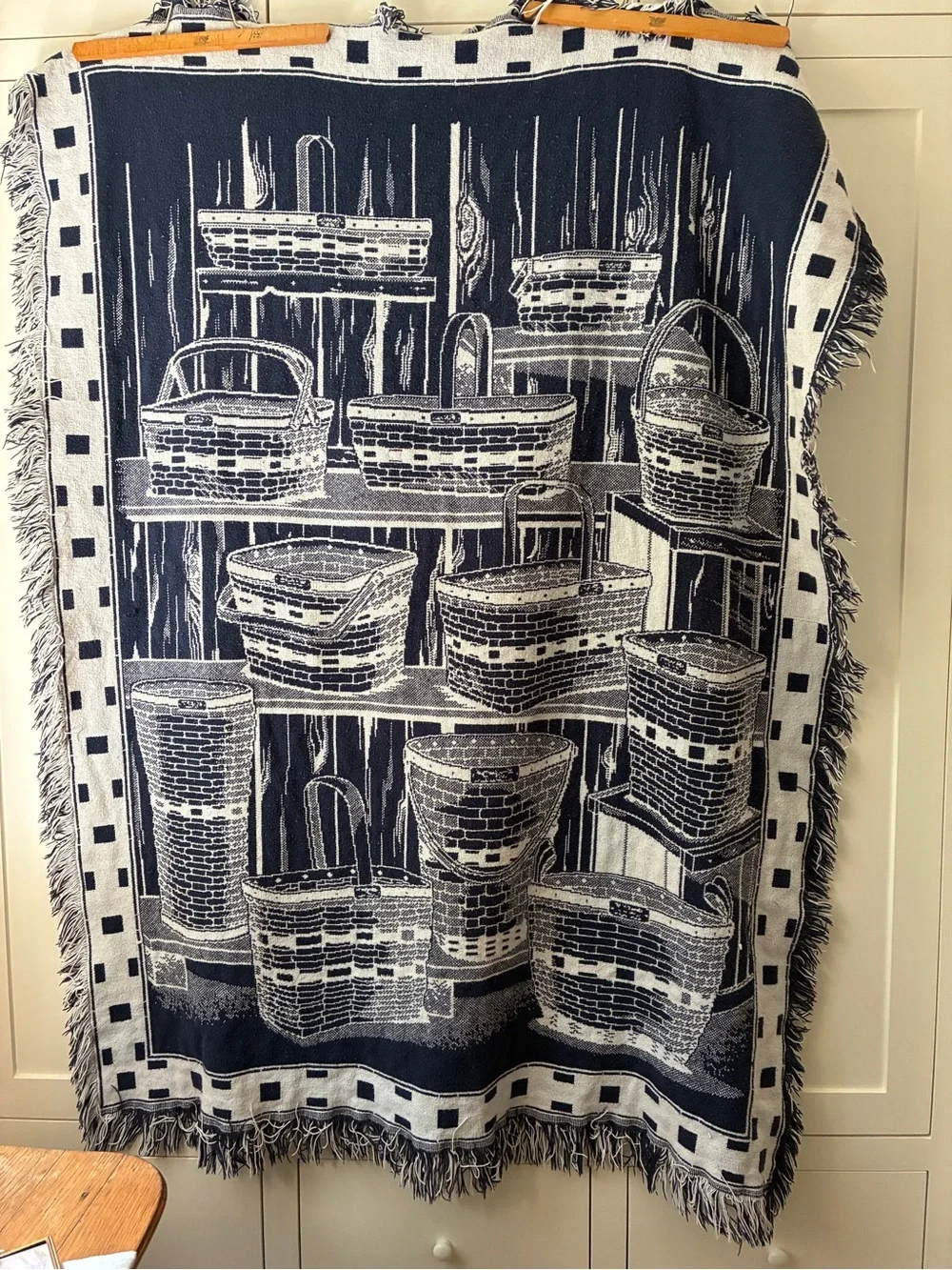 Longaberger collectible woven basket throw
